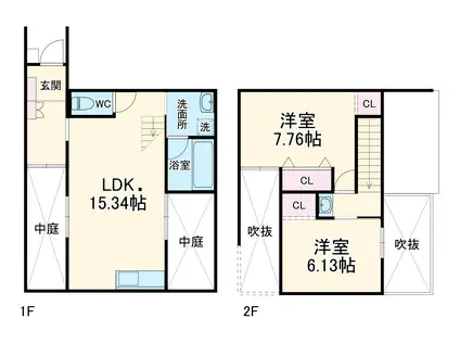 今出川コートハウス(2LDK)の間取り写真