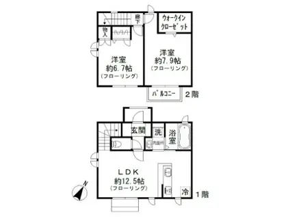 メモ・フローラ(2LDK)の間取り写真
