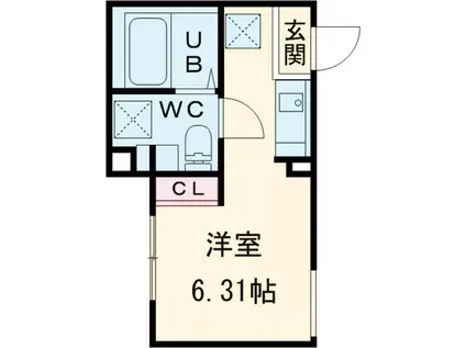 ISD代田橋(ワンルーム/3階)の間取り写真