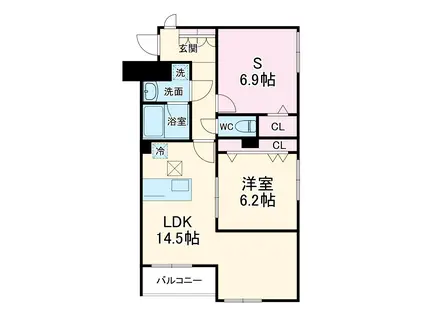 THEIOS FILIA(2LDK/3階)の間取り写真