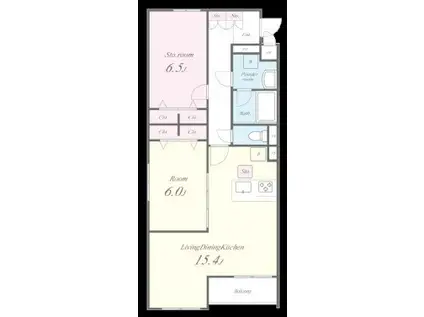 THEIOS SON(2LDK/2階)の間取り写真