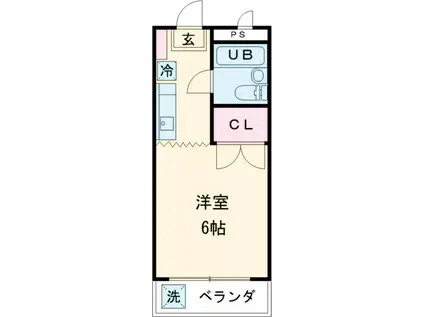 アレイタチヒ(1K/2階)の間取り写真