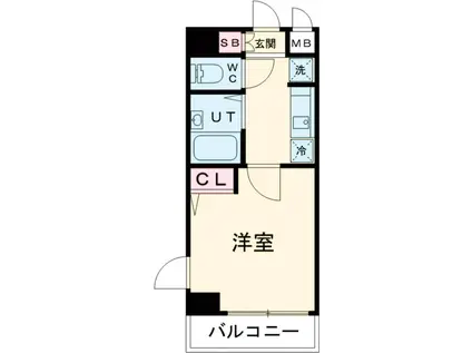 プレール・ドゥーク上北沢(1K/2階)の間取り写真