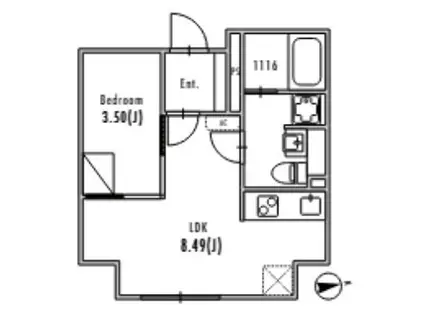 GRAN PASEO大森Ⅲ(1LDK/4階)の間取り写真