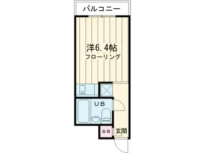 ライオンズマンション太子堂第2(ワンルーム/3階)の間取り写真