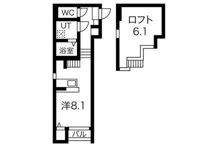 STAGE黒門町(ワンルーム/1階)の間取り写真