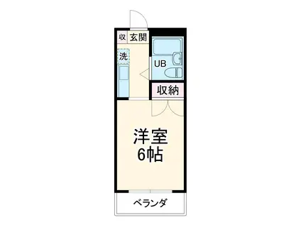 PARK SIDE RICH(1K/1階)の間取り写真