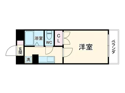 ライフコア那古野(1K/10階)の間取り写真