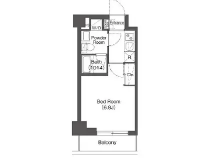 BPRレジデンス南行徳(1K/3階)の間取り写真