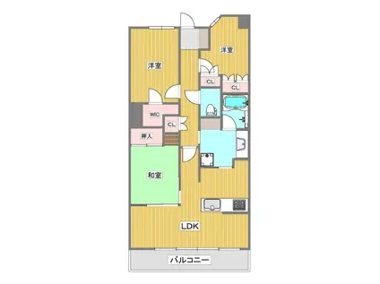 パークホームズノースゲートスクエア(3LDK/2階)の間取り写真