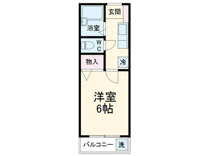 ハイツSAITO(1K/2階)の間取り写真