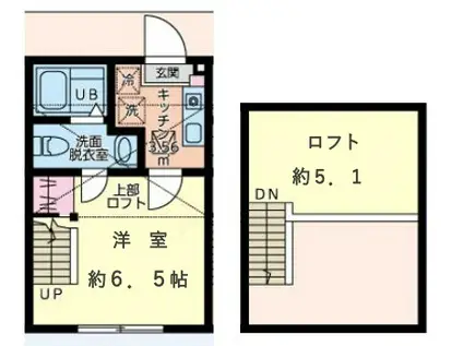 シティハイツ成瀬(1K/2階)の間取り写真