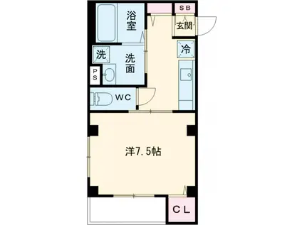 ビューノ亀有(1K/3階)の間取り写真