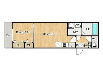 ジーメゾン柏増尾ミューズ(1LDK/3階)の間取り写真