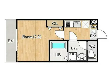 ジーメゾン柏増尾ミューズ(1K/3階)の間取り写真