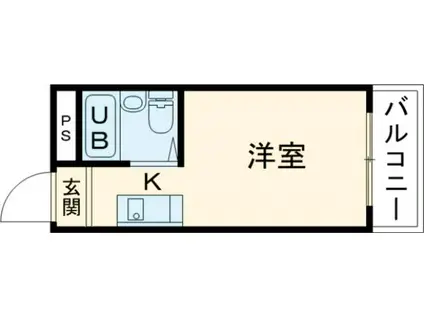 ピア笹塚(ワンルーム/1階)の間取り写真