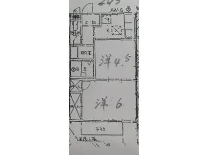 ヴィラMIYAKO(2K/2階)の間取り写真