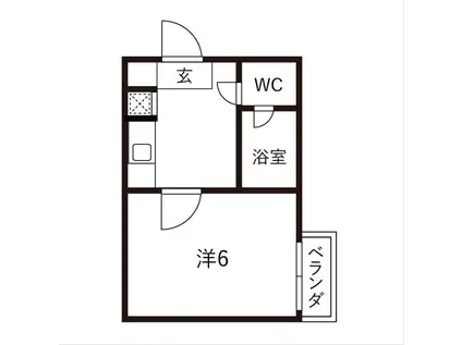タウンコート中村(1K/3階)の間取り写真