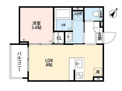 ROBOT HOME 東所沢Ⅲ(1LDK/3階)の間取り写真