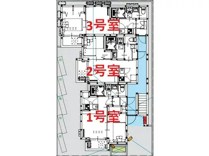 ROBOT HOME 東所沢Ⅲ(1LDK/3階)の間取り写真