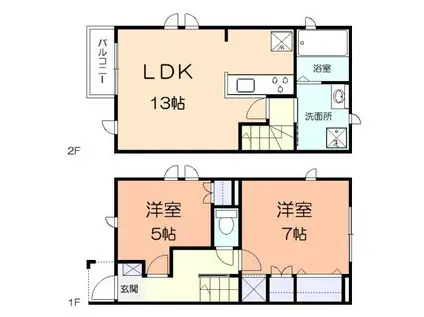 ココル湘南(2LDK)の間取り写真