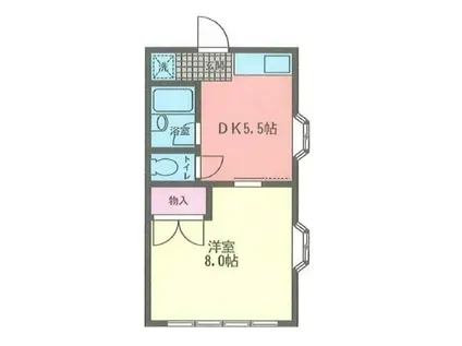 サンハウス相南(1DK/1階)の間取り写真