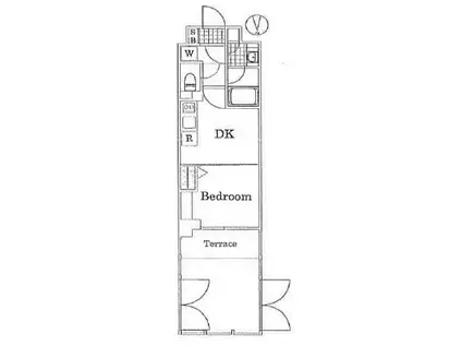 ザ・レジデンス・オブ・トーキョー OM06(1DK/1階)の間取り写真