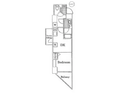 ザ・レジデンス・オブ・トーキョー OM06(1DK/2階)の間取り写真