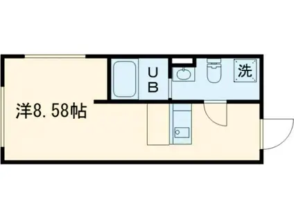 TRIAS336(ワンルーム/4階)の間取り写真