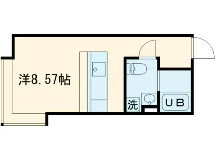 TRIAS336(ワンルーム/4階)の間取り写真