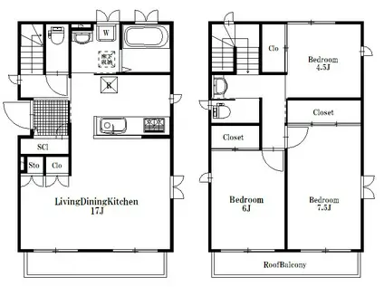 西武池袋・豊島線 石神井公園駅 徒歩11分 2階建 築1年(3LDK)の間取り写真