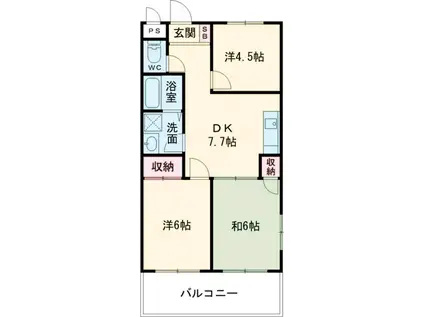 エクセレントⅡ(3DK/3階)の間取り写真