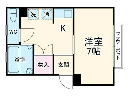 K・メゾンドール辻(1K/2階)の間取り写真