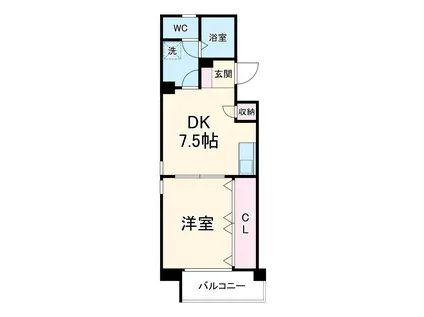 ハウス壱番館(1DK/3階)の間取り写真