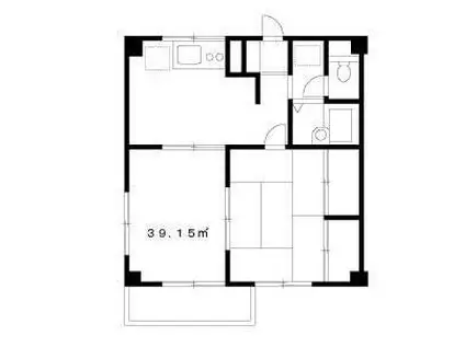 エステートピア朋友(2DK/3階)の間取り写真