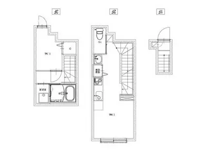 ソルナクレイシア荻窪Ⅲ(1DK/2階)の間取り写真