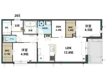 コステッラツィオーネ(2SLDK/2階)の間取り写真