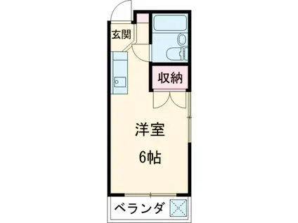 東小金井グリーンハイツ(1K/2階)の間取り写真