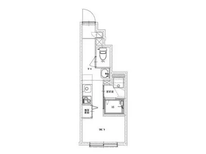 ソルナクレイシア荻窪Ⅲ(ワンルーム/1階)の間取り写真