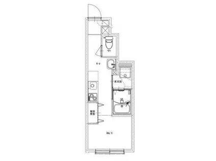 ソルナクレイシア荻窪Ⅲ(ワンルーム/1階)の間取り写真