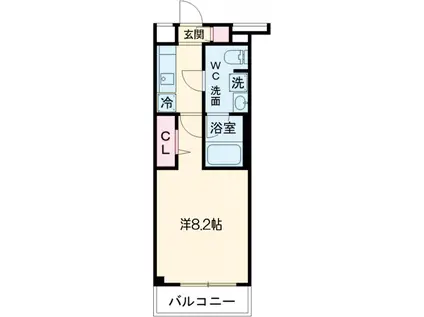 メインステージ和光(1K/1階)の間取り写真