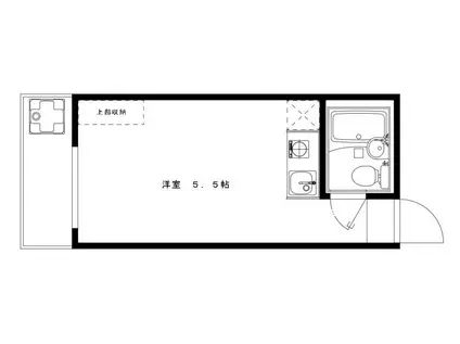 フローラル笹塚(ワンルーム/1階)の間取り写真