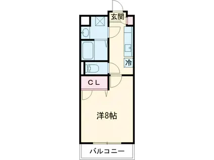 ルピーノ(1K/2階)の間取り写真