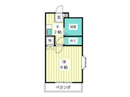 エクシードK(1K/3階)の間取り写真