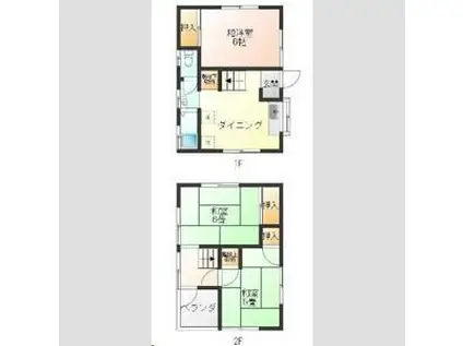 春ひなたのメゾン(3K/1階)の間取り写真