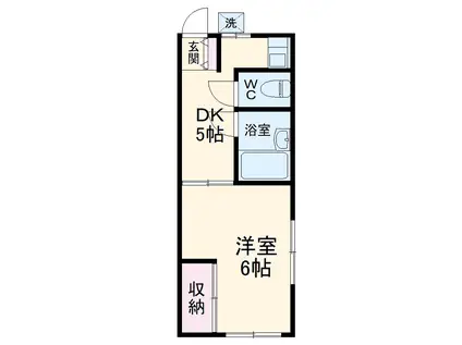 武蔵屋 四番館(1DK/3階)の間取り写真