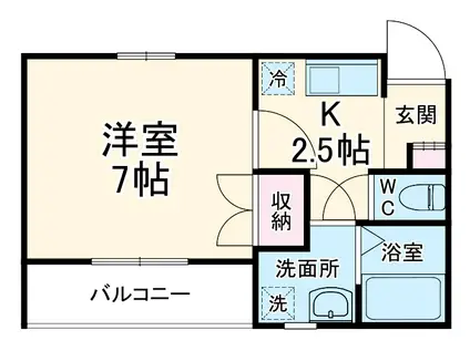 プラチナレジデンス(1K/1階)の間取り写真