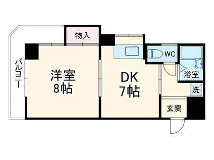 ハイツホンダ(1DK/2階)の間取り写真