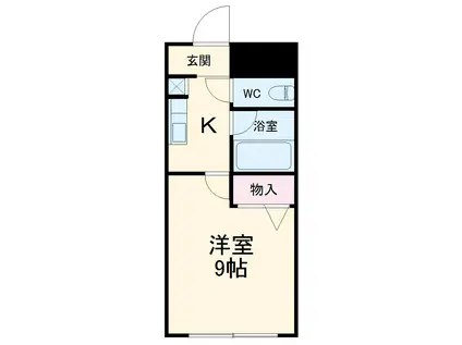 メゾンアイレスⅡ(1K/2階)の間取り写真