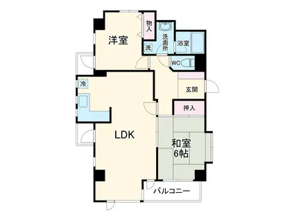 カーサ・リベルタ藤香(2LDK/3階)の間取り写真